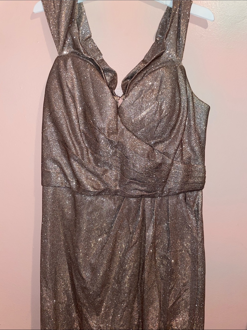 Cinderella Shimmery Bronze Prom Dress